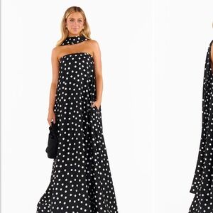 Show Me Your MuMu Black and White Strapless Dress